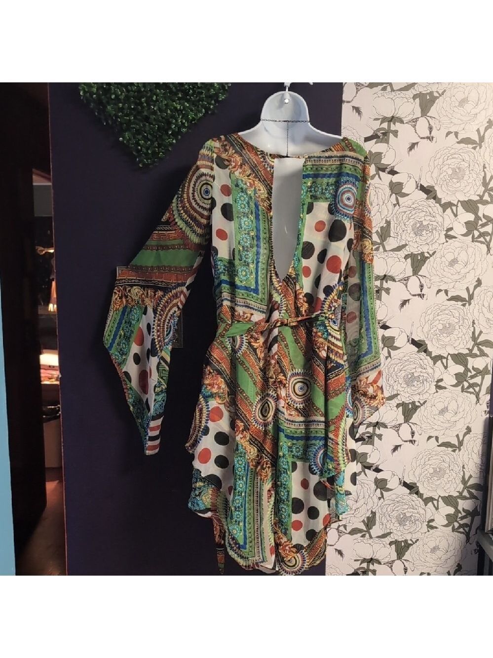 Ark & Co Asymmetrical Dress with Kimono Sleeves - Picture 4 of 6